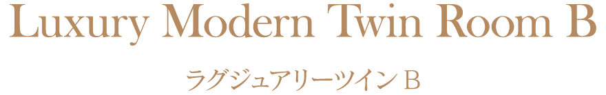 ラグジュアリーモダンツインB